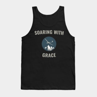 Soaring with Grace Glider Pilot Pilots Tank Top